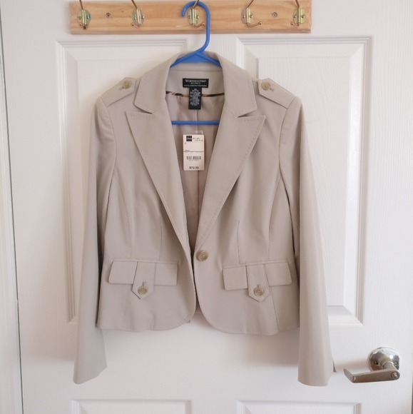 Stitch-Lined Single Breast Blazer Jacket 6P - Picture 3 of 8